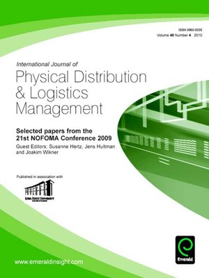 cover image of International Journal of Physical Distribution & Logistics Management, Volume 40, Issue 4